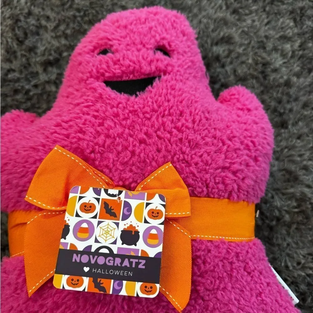 🎃 NOVOGRATZ Halloween Pink Ghost Pillow Set Girl & Boy Plush–Limited Edition 🎃
